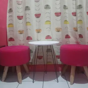 Set Sofa Stool 2 Kursi 1 Meja Bebas Pilih Variasi Warna Furniture Kayu Kokoh Antik Busa Cafe Estetik Kursi Minimalis