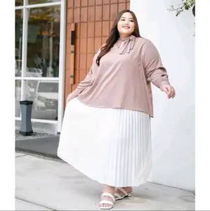 (2.A) ROK PLISKET SUPER JUMBO 4L  dan 5L HYGET PREMIUM muat BB 55-130 kg Muslim Wanita Panjang Karet Tebal Dewasa Bawahan Maxi Rempel