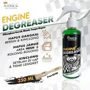 KING'S Engine Degreaser Pembersih Kerak Mesin Pembersih Kerak Oli Mesin Original Tanpa Menimbulkan Residu Tanpa Jamur Gratis Kuas 250Ml