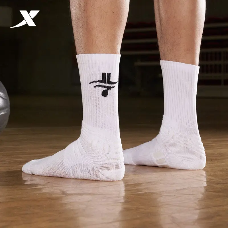 880339560035  XTEP Jeremy Lin Men Basketball  Socks Stockings Soft Cotton Sports Socks