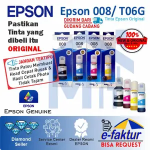 Tinta Botol Epson T008 008 L15150 L15160 Pigment Ink Original