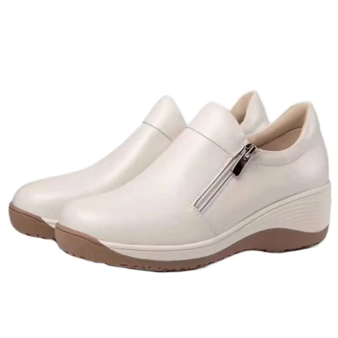 Sepatu Wanita Sneakers Heels Resleting Tersimple Sepatu Heels Sneaker Terbaru