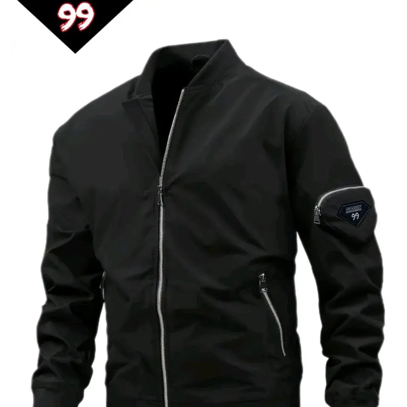 JAKET BOMBER POLOS SIMPLE JAKET BOMBER POLOS TERBARU JAKET BOMBER PILOT JAKET BOMBER ANTI AIR DAN TIDAK TEMBUS ANGIN JAKET BOMBER TRENDY Waterproof 2
