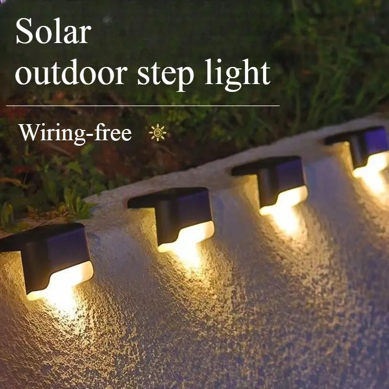 Solar Step Light LED Outdoor Light Garden Light Waterproof Stair Light Garden Decorative Wall Light Balustrade Light Step Light