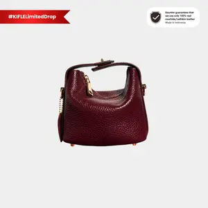[Sourtier] Kifle Bag MERLOT *LIMITED DROP* / Handbag / Leather Handbag / Tas kulit Asli / Crossbody Bag / Slingbag / Tas / Tas kulit wanita / Top Handle Bag