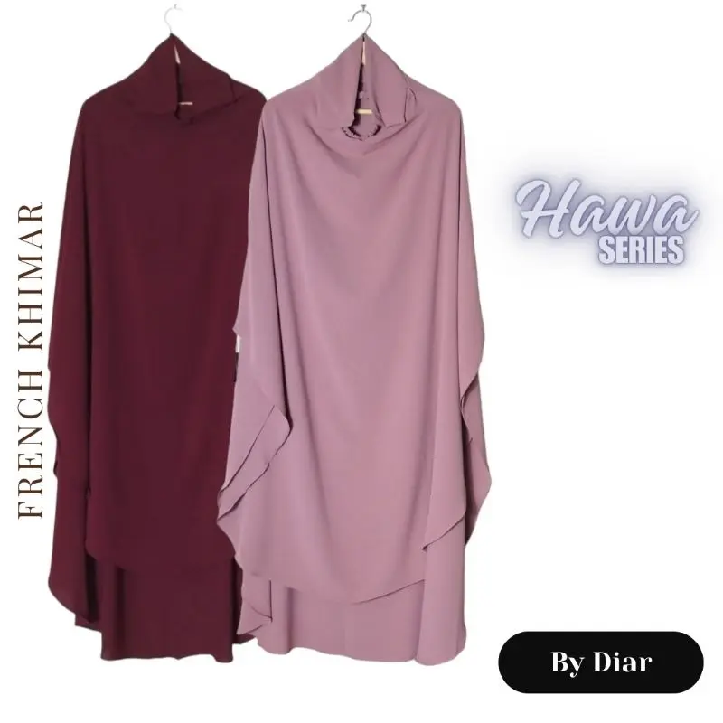 DIAR HAWA SERIES FK- FRENCH KHIMAR INSTAN KARET PREMIUM JUMBO LONG OVAL INSTANT KHIMAR HIJAB JILBAB KERUDUNG SYAR'I BAHAN PREMIUM 7