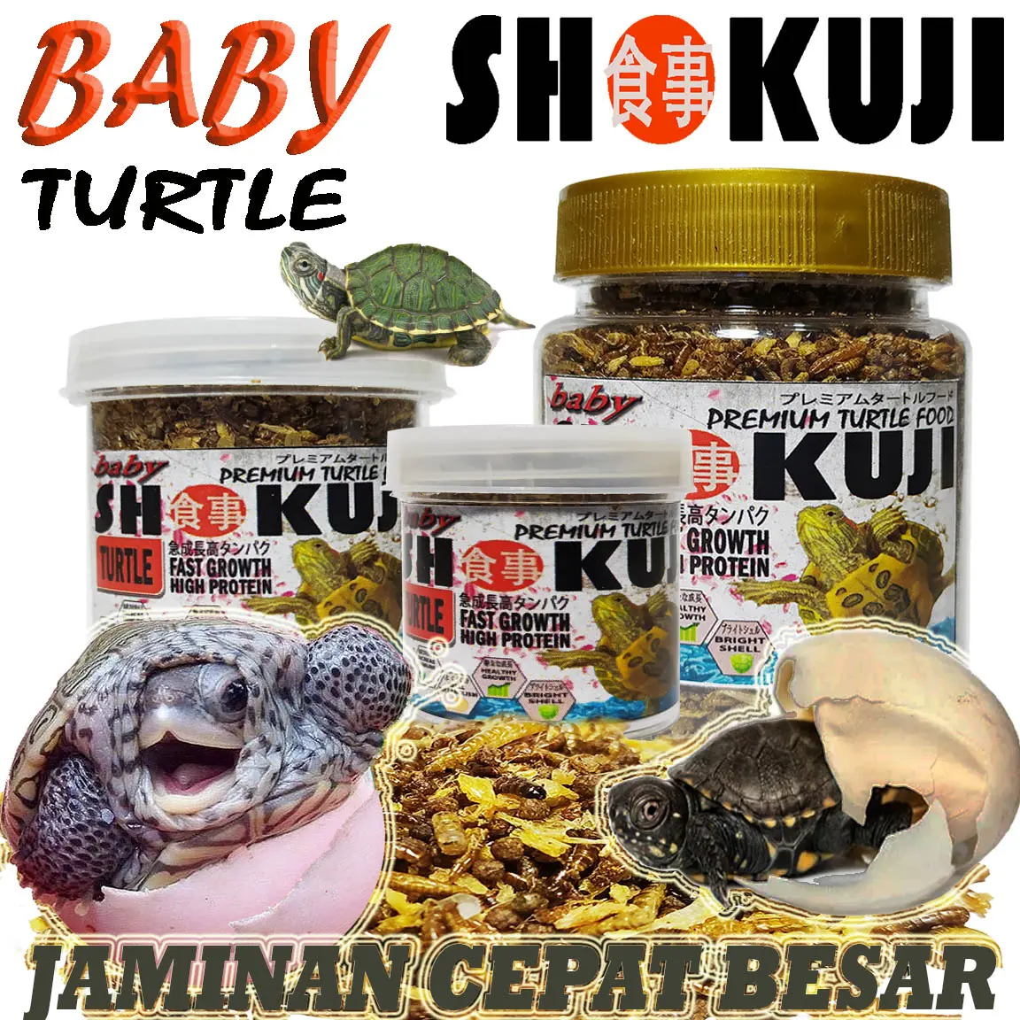 SHOKUJI PAKAN KURA AIR MAKANAN PELET TURTLE BABY FOOD RES BRAZIL ALIGATOR TURTLES MAKANAN BAYI KURA AIR DAMER PIPUT MATA MATA MONBI KURAKURA AMBON