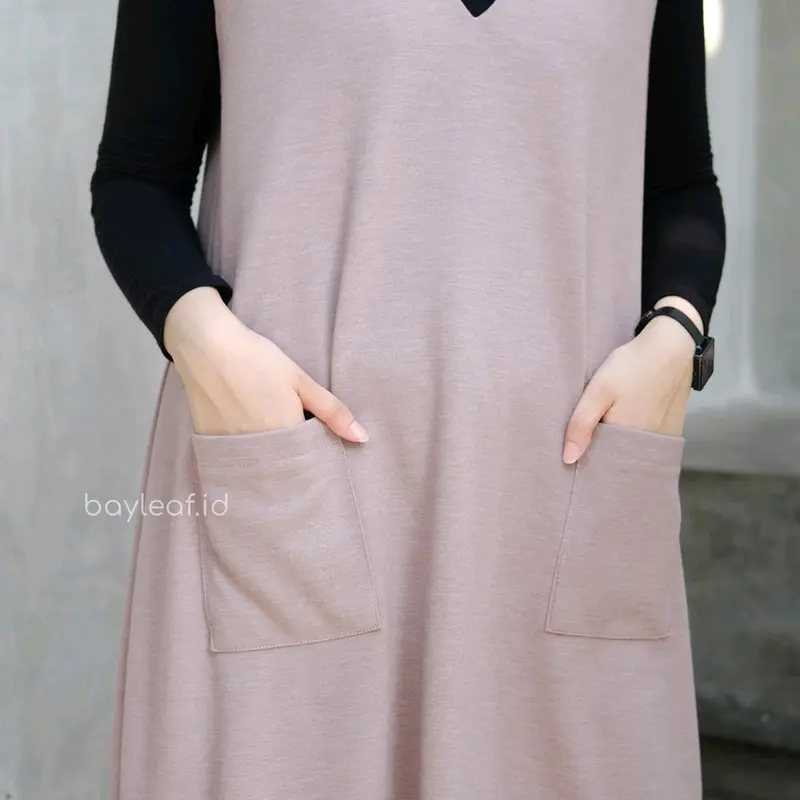 Outer Cardigan Blazer Wanita Panjang Tanpa Lengan-Rompi Long Vest Wanita Terbaru Style Kekinian Atasan Basic 3