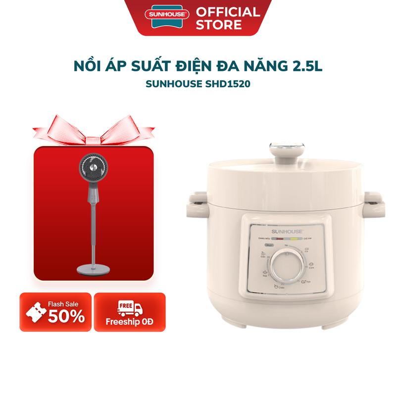 Nồi áp suất điện đa năng 2.5L Sunhouse SHD1520 - Lòng nồi dày