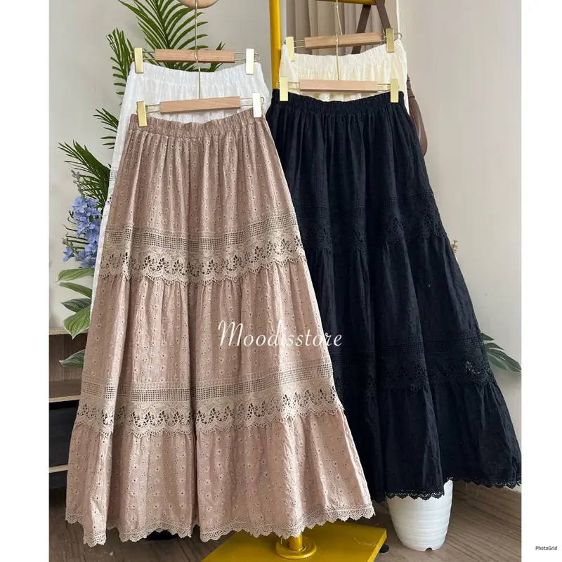Moodis - Alicia Alesha Embroidery Skirt Rok Katun Bordir 8