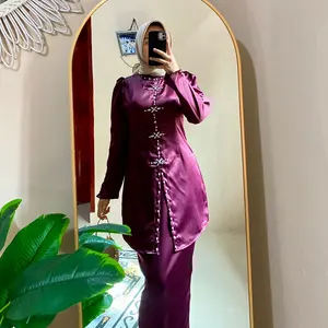 baju kurung melayu wanita baju pesta kondangan slimfit pakaian adat melayu wanita