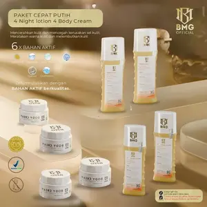 [ BMG PABRIK ] - Get 8 Pcs ( 4 Lotion Kuning 4 Bodycream ) pemutih kulit Memutihkan Mencerahkan Melembutkan Arbutin Kaki Tangan