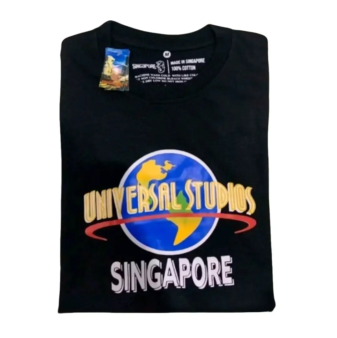 cod kaos oleh oleh Singapore universal made in singapura Baju Combed Fit Katun Lembut Panjang Pria Sablon