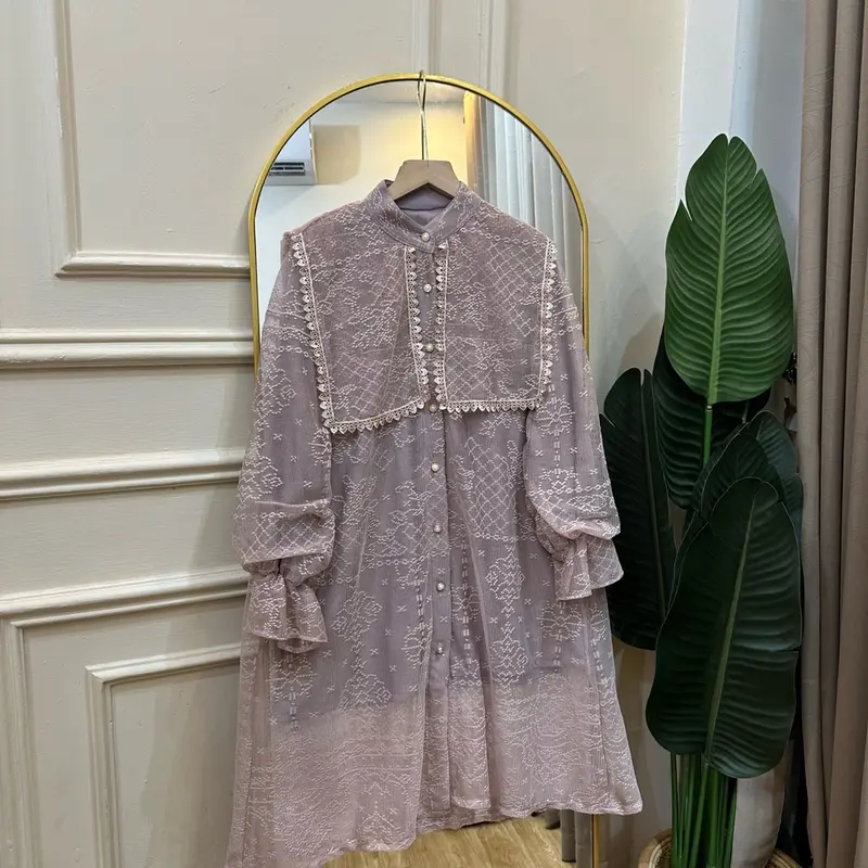 Tsamara Tunik - Sapto Brokat Mix Higdet by Jasminescraft Muslim Wanita 3