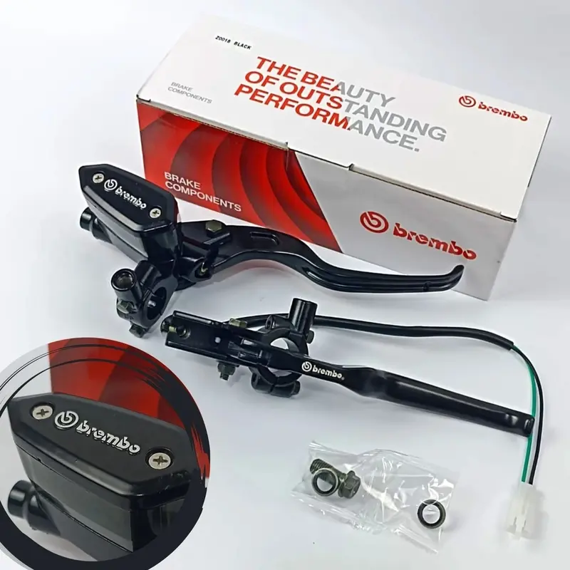 Master Rem Brcmbo Oval E2 Model Rcb Paket Handle Kopling Universal Semua Motor Vixion,R15,Cbr,Satria Fu,Sonic,Ninja,Megapro,Byson Dan Motor Lain Nya Motorcycle 0