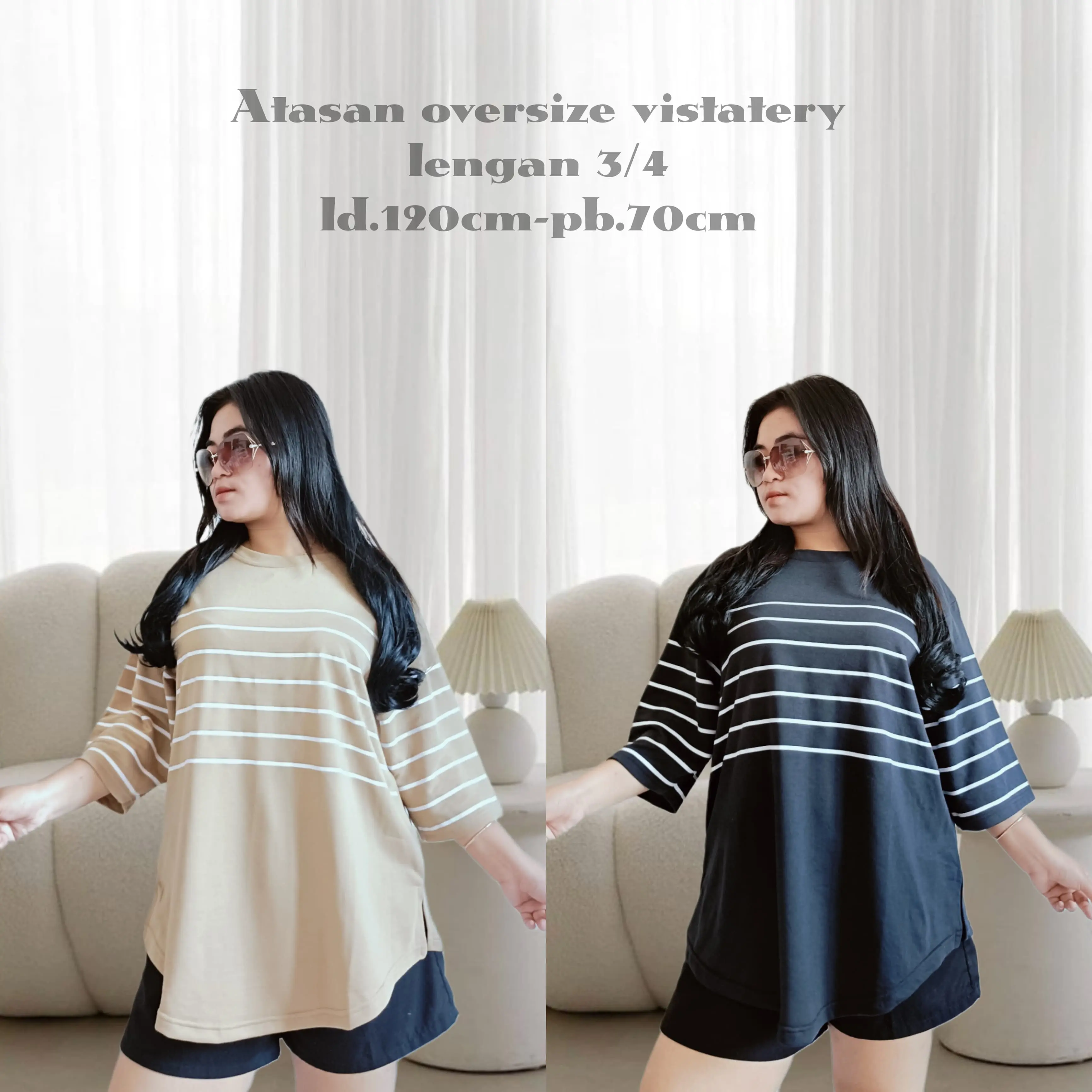 KAOS OVERSIZE  /ATASAN WANITA/ATASAN KEKINIAN LENGAN 7/8/ATASAN HIJAB