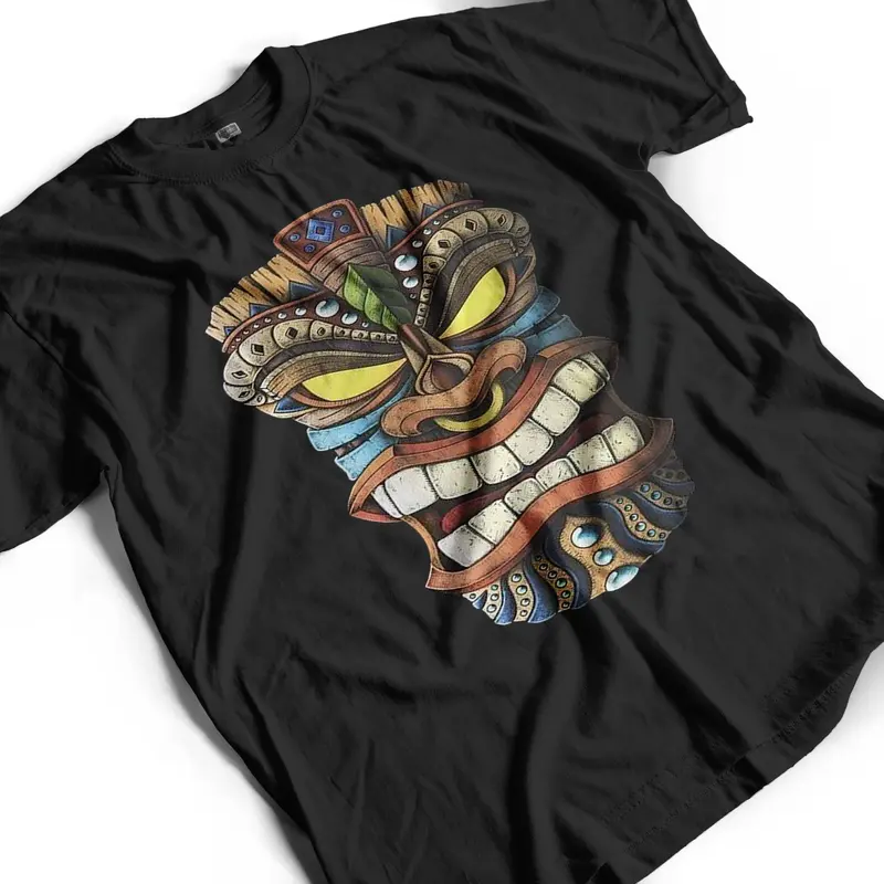 Baju Kaos Tiki Mask Distro Premium Pria Wanita Bahan Katun Combed 24s Fit Standar 2
