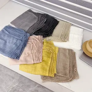 LADY HIJAB SEGI EMPAT VOAL PREMIUM MOTIF RENDA I HIJAB IMPORT PREMIUM