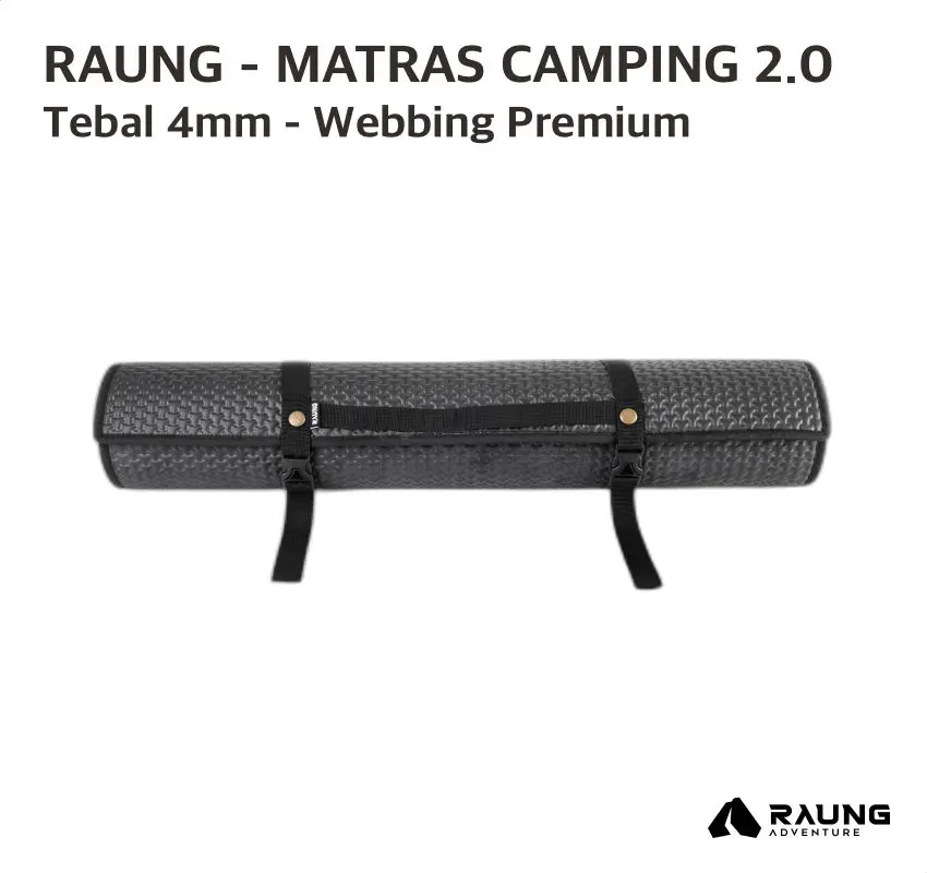 Raung Adventure - Matras Camping / Matras Gunung 2.0 - Bahan Spon Tebal 4mm - Tali Webbing Premium Outdoor