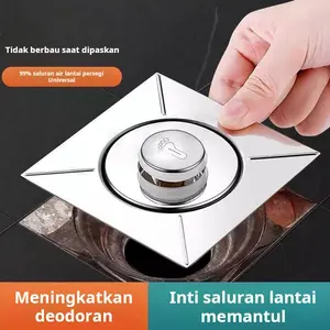 Inti penghilang bau saluran pembuangan lantai yang dioperasikan dengan kaki, penutup saluran pembuangan lantai anti bau kamar mandi, penyegel air anti bau saluran pembuangan lantai anti bau kamar mandi
