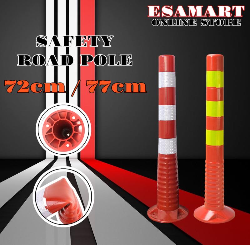Safety Pole Traffic PVC Pole Reflective Sticker 77cm/72cm Road - TikTok ...