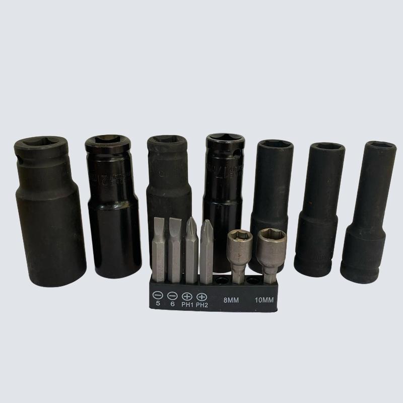 PAKET Shock Impact 1/2 Inch 7 Pcs Lengkap dengan Mata Obeng dan - Shop ...