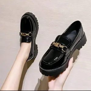 CINTAFERINA Sepatu Oxford Wanita Slip On Docmart Korean Style Shoes Flat