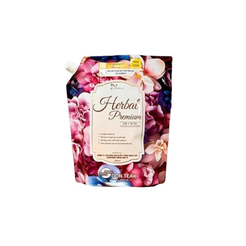 K500_ KÈM QUÀ Nước giặt xả Herbal Premium công nghệ enzyme sinh học thơm bền lâu túi 3L