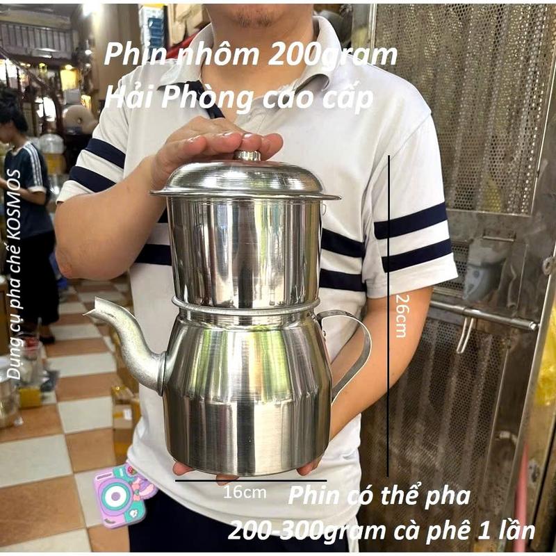  Phin ủ cafe phin nhôm to phin pha cà phê cỡ lớn 100 gram - 200 gram - 1KG 