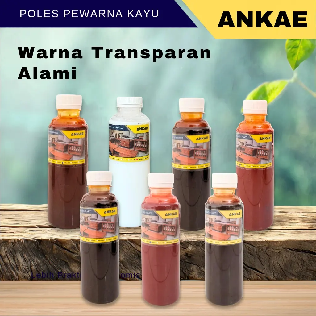 Poles Pewarna Kayu Siap Pakai Cat Plitur Kayu Murah 250ml Politur Waterbased