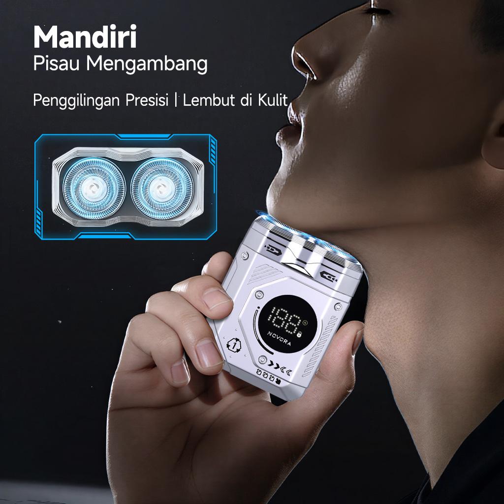 NOVORA Mini Shaver & Trimmer 2-in-1 Pemotong Jenggot dan Bulu Hidung Basah dan Kering, Daya Baterai 60 Hari, Garansi Satu Tahun NOVORA Mini Shaver & Trimmer 2-in-1 Pemotong Jenggot dan Bulu Hidung Basah dan Kering, Daya Baterai 60 Hari, Garansi Satu Tahun