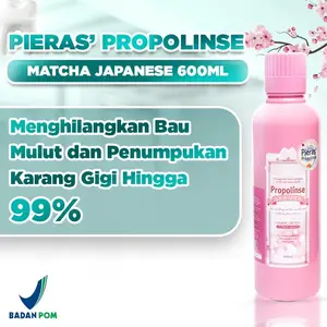 Pieras Propolinse Sakura Limited Edition 600mL Alcohol free Cocok untuk Anak-Anak Mouthwash Obat Kumur