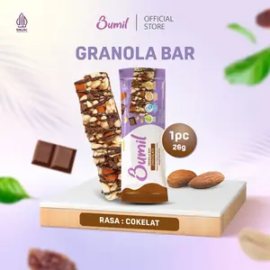 [FREE] BUMIL Makanan Ringan Bar Rasa Coklat dengan Daun Katuk (Granola Bar Coklat) [1 pcs]