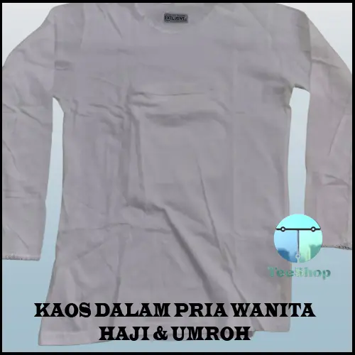 KAOS DALAM LENGAN PANJANG UNTUK HAJI UMROH PRIA WANITA BERKANTUNG