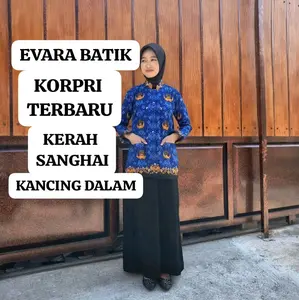 KORPRI wanita terbaru KERAH SANGHAI, LANCIP/ JAS dan TUNIK KORPRI KERAH SANGHAI lapis puring Wanita Katun C40S