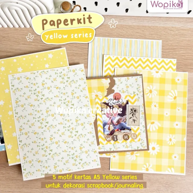 PAPERKIT YELLOW SERIES | Deco paper untuk journaling, scrapbooking dll