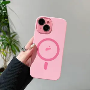 (+Packing Box) Anti Noda RUBBER CASE + GLASS VISION CAMPROTECTION CASE IPHONE COMPATIBLE FOR IPHONE 11 12 13 14 15 16 PRO PROMAX FULLCOVER CASE CASING HANDPHONE MAGSAFE MAGNETIC RCI189 - RCI189 PINK, IP 11