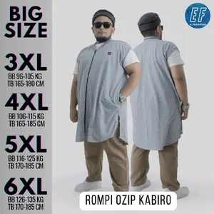Rompi Pria - Rompi Sholat Shalat Solat Jumbo Big size - ROSAL OZIP KABIRO - Rompi muslim Pria dewasa ukuran 4xl 5xl 6xl xxxxxxl
