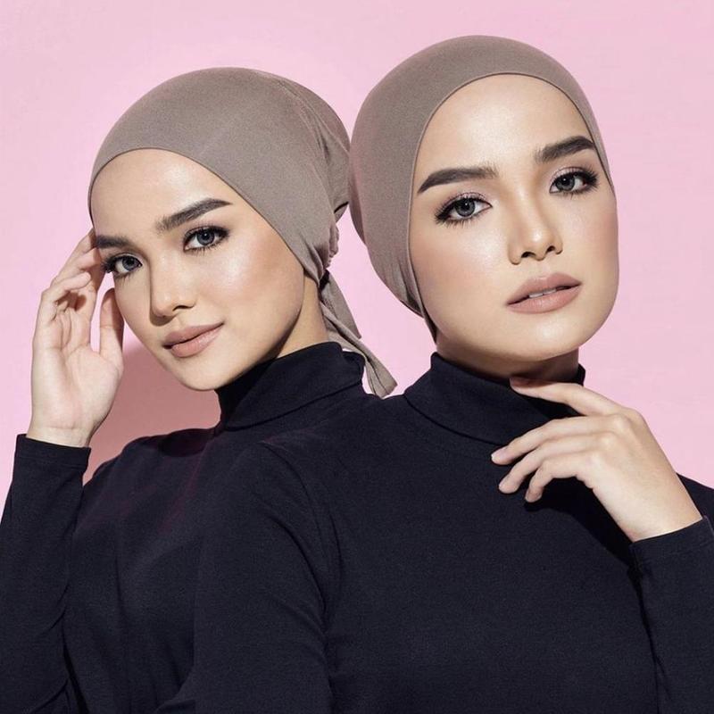 Product Introduction of Women’s Ladies’ Solid Color Plain Hijab Head Kerchief Head Sun Inner Cover Coverchief Wrap L2E9 21