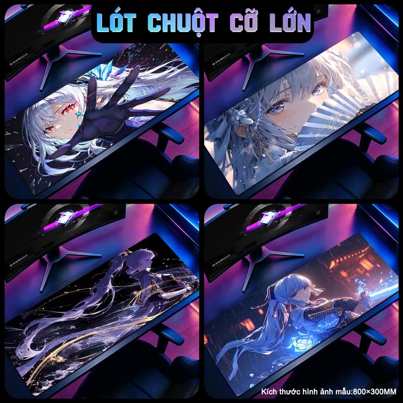 Bộ Đế Chuột Trọn Bộ, Dành Cho Làm Việc Tại Nhà Hay Gaming, Chống Trượt, Chống Mài Mòn, Kích Thước 80x30cm