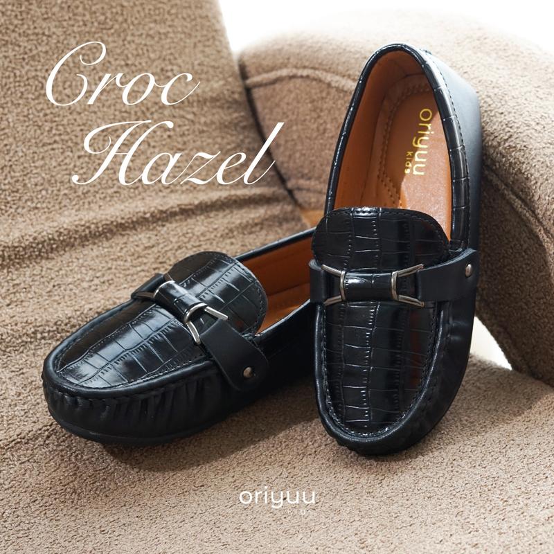 Mini Gentleman - Croc Hazel - Oriyuu Kids - Sepatu Pantofel Anak Laki Formal Pesta Slip On Kulit 4