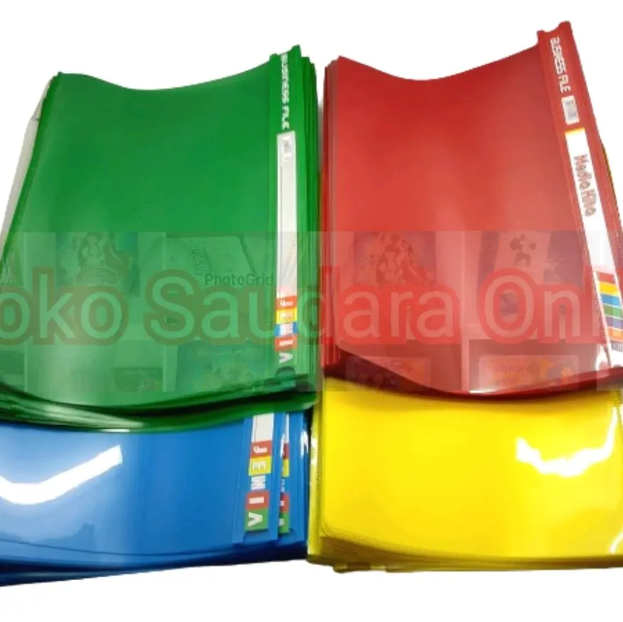 1 Lusin Bussines File Jenia Ukuran Folio F4 Bisnis File Media Kita Perlusin Isi 12 Map Stationery Biru Hijau Kuning Merah Plastik