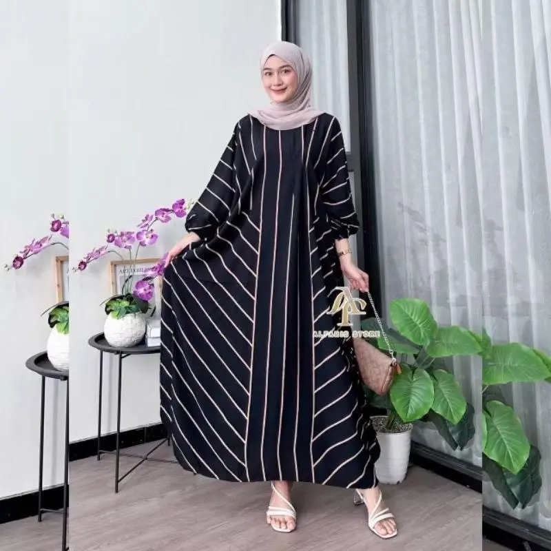 Gamis Salur Abaya Kaftan Import Bahan Rayon Premium - Dress, Muslim