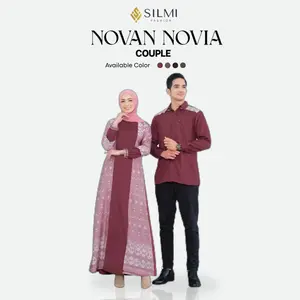 Silmi | Novan Novia Couple - Gamis Couple Pasangan - Gamis Kondangan Simple Elegan
