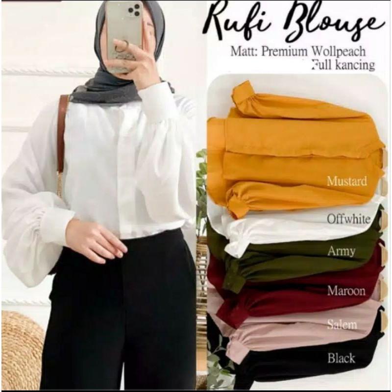 RUFI BLOUSE LENGAN BALON BAHAN KATUN 3