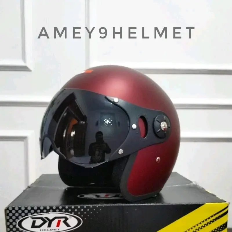 Helm Pilot Italia Dewasa Bogo Retro Original HNF Sni Motorcycle Coklat 5