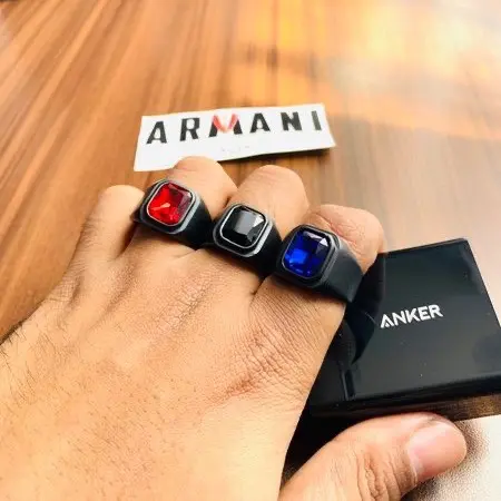 Cincin Batu Hitam Onyx Titanium 3