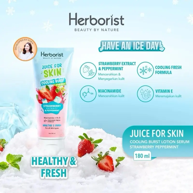 Herborist Juice For Skin Cooling Burst Lotion Serum 180ml 2