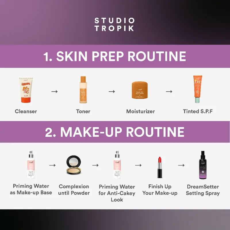 Studio Tropik Setting Spray Dream Setter Glowy Satin Matte Finish | Make Up Finishing Spray 7