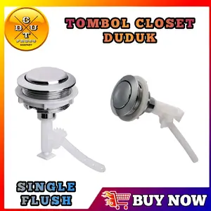 Tombol Closet Toilet Duduk, Sparepart Closed Part Tombol Closet Toilet Flush Model Rantai Single Flaser Klosed Wc Duduk, Universal Pencetan Kloset Plastik